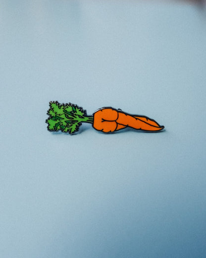 Carrot Booty Enamel Pin - Cheeky Art Studio