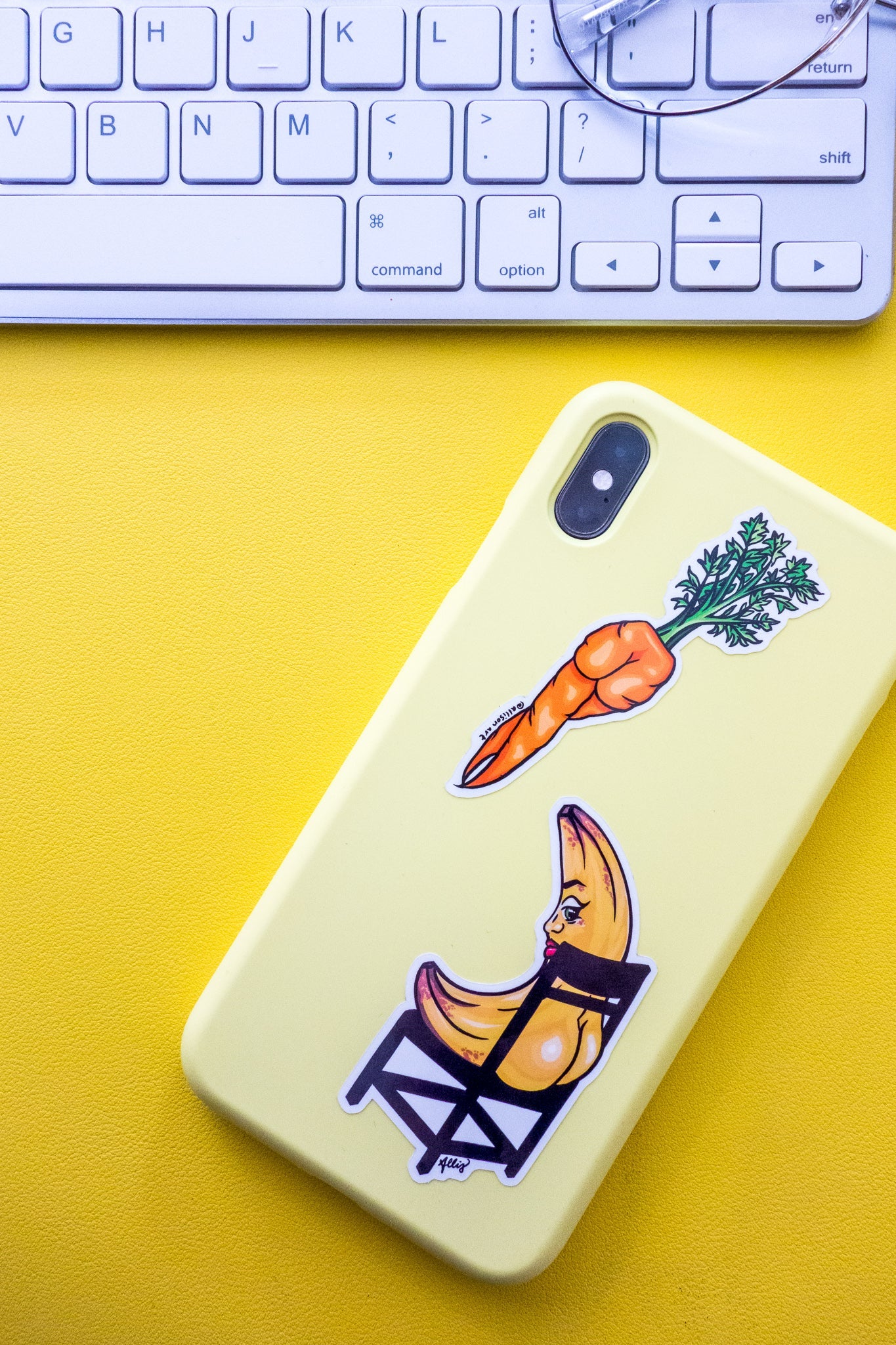 Carrot Gal Full Booty Vinyl Sticker - Cheeky Art Studio - allison thompson - allisthompson - art - Electronics Stickers & Decals - Portland, Oregon - Asian American Artist