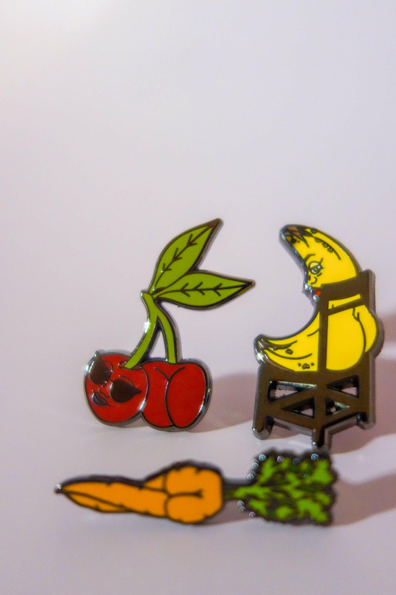 Cherry Booty Enamel Pin - Cheeky Art Studio
