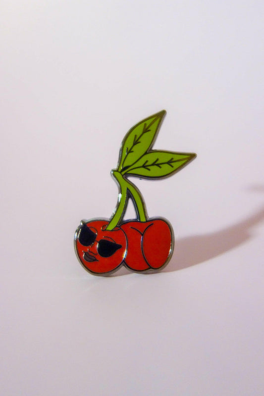 Cherry Booty Enamel Pin - Cheeky Art Studio