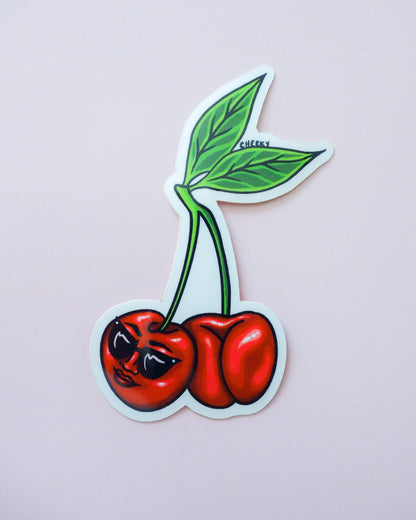 Cherry Booty Vinyl Sticker - Cheeky Art Studio