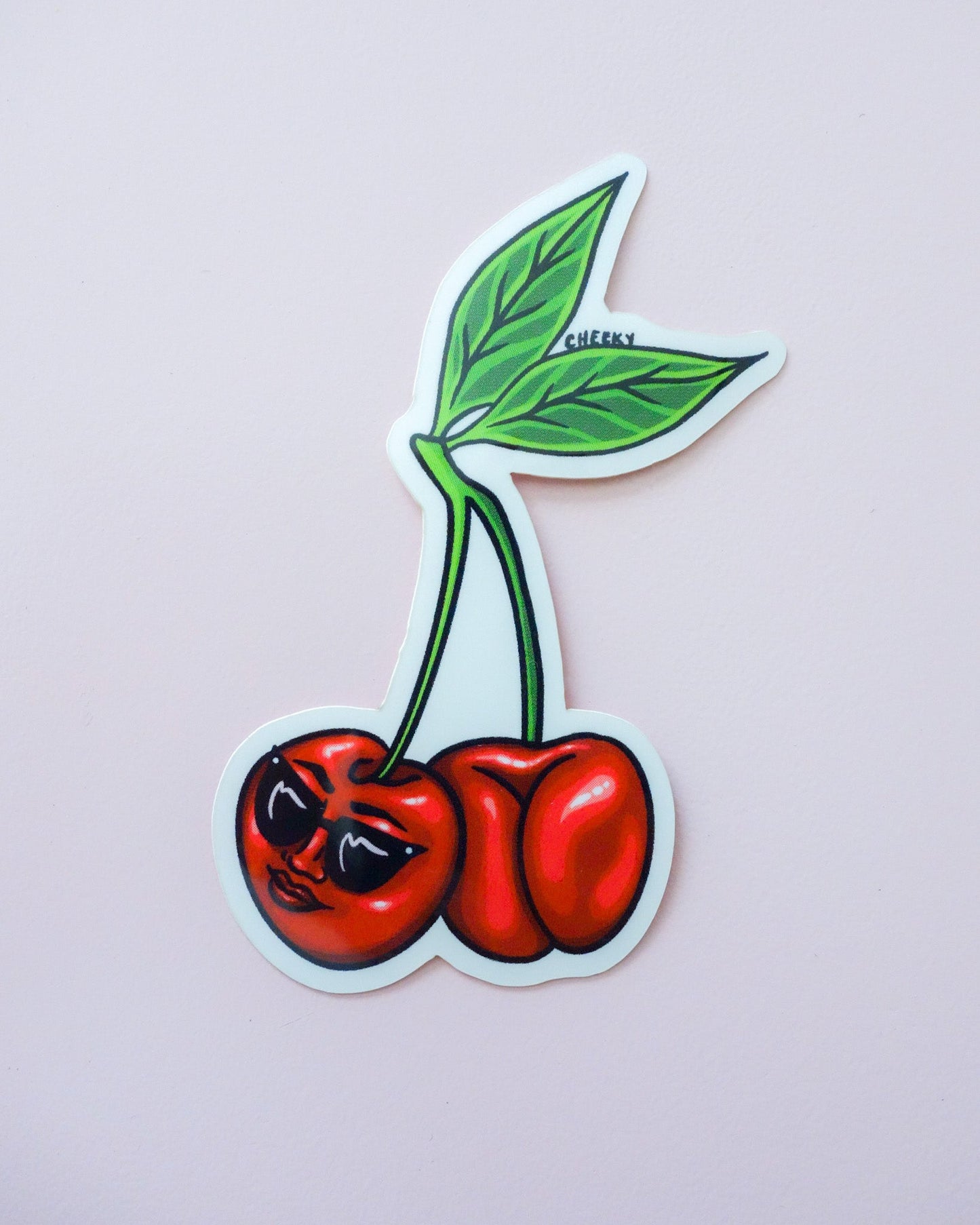 Cherry Booty Vinyl Sticker - Cheeky Art Studio