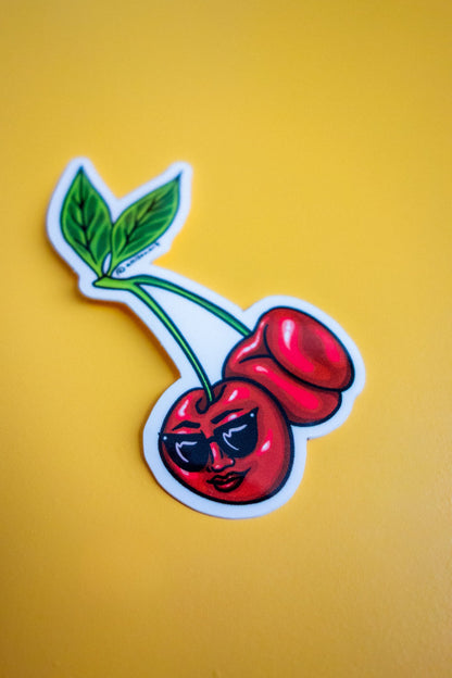 Cherry Booty Vinyl Sticker - Cheeky Art Studio