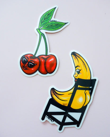 Cherry Booty Vinyl Sticker - Cheeky Art Studio