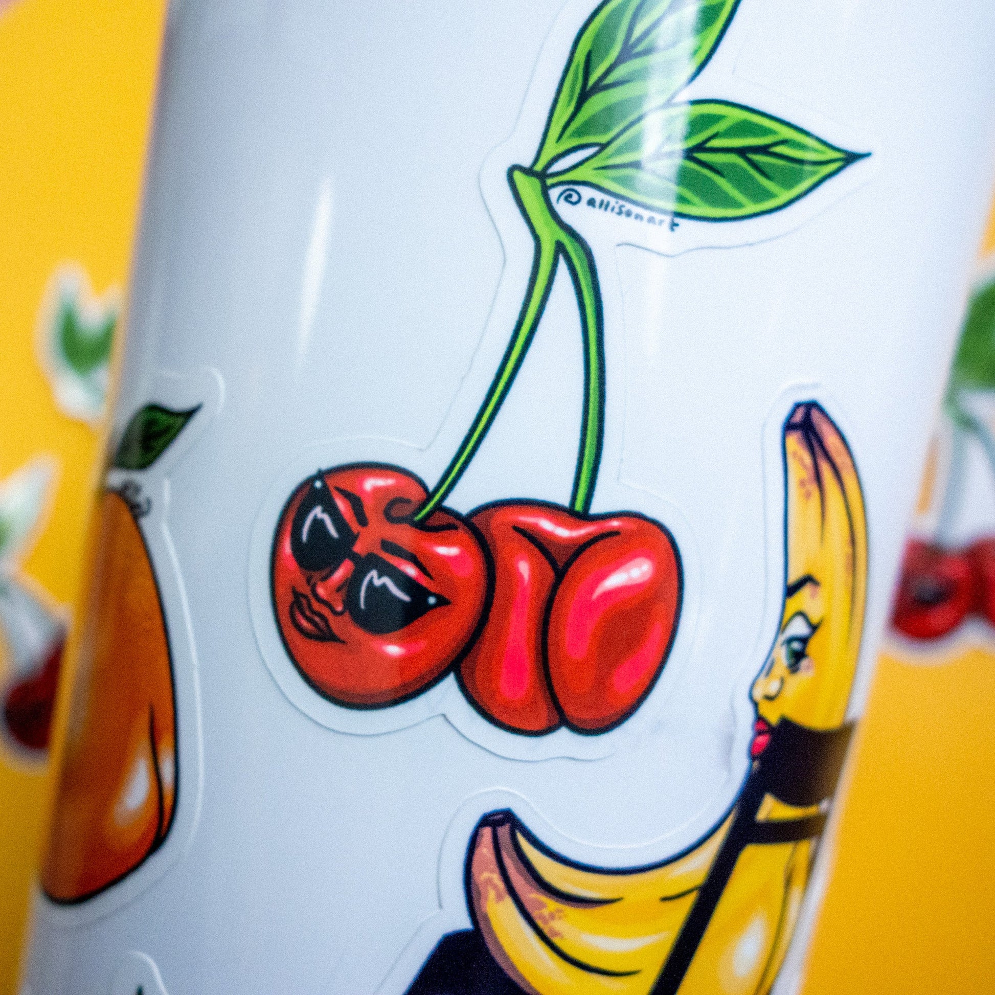 Cherry Booty Vinyl Sticker - Cheeky Art Studio