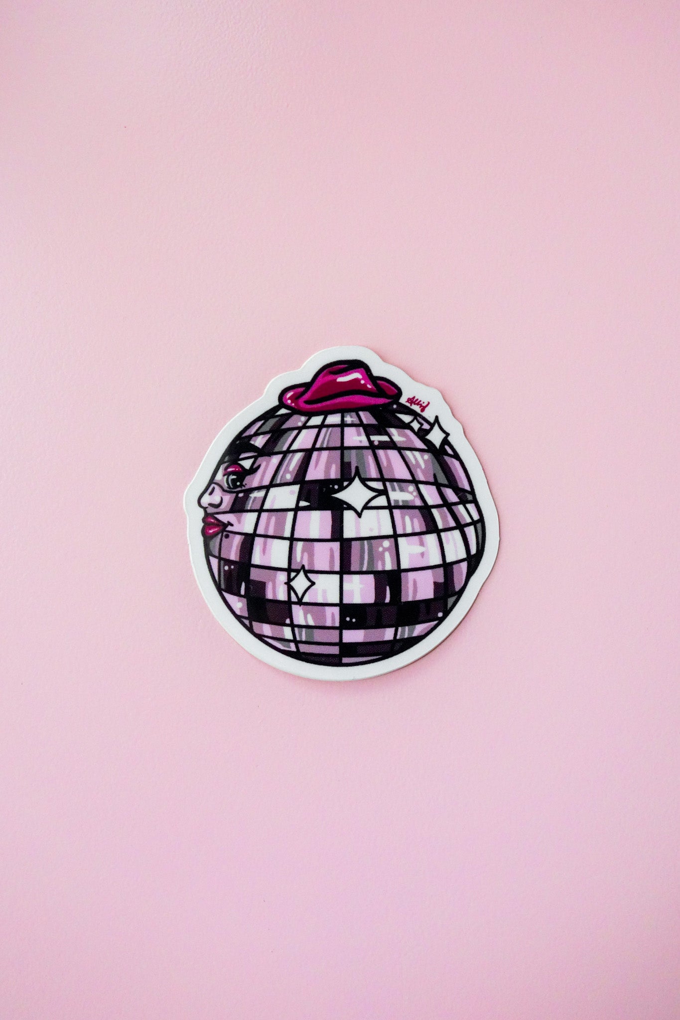 Disco Cheeks Vinyl Sticker - Cheeky Art Studio