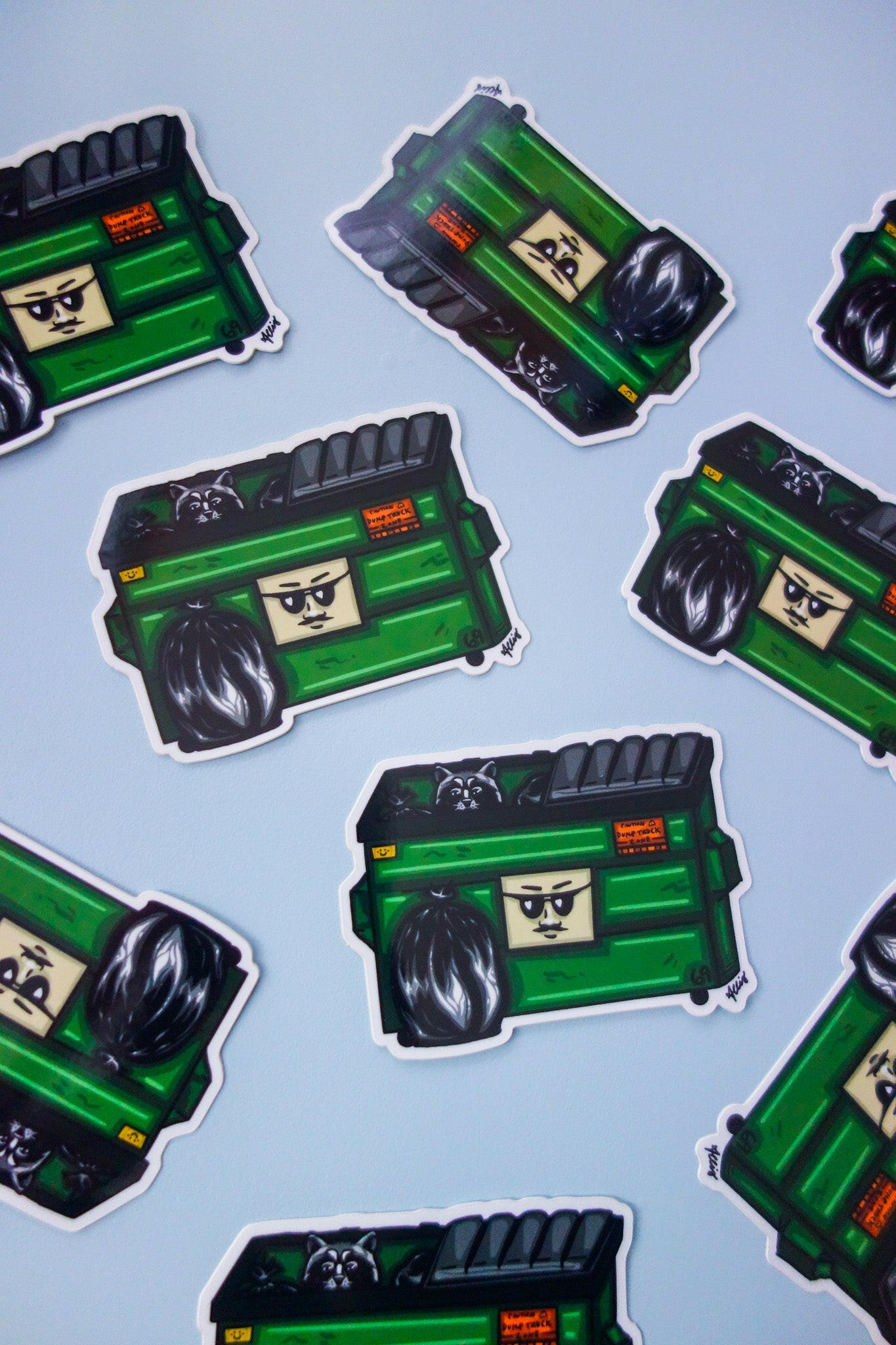 Dumpster Party Vinyl Sticker - Cheeky Art Studio - allison thompson - allisthompson - art - Electronics Stickers & Decals - Portland, Oregon - Asian American Artist