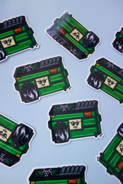 Dumpster Party Vinyl Sticker - Cheeky Art Studio - allison thompson - allisthompson - art - Electronics Stickers & Decals - Portland, Oregon - Asian American Artist