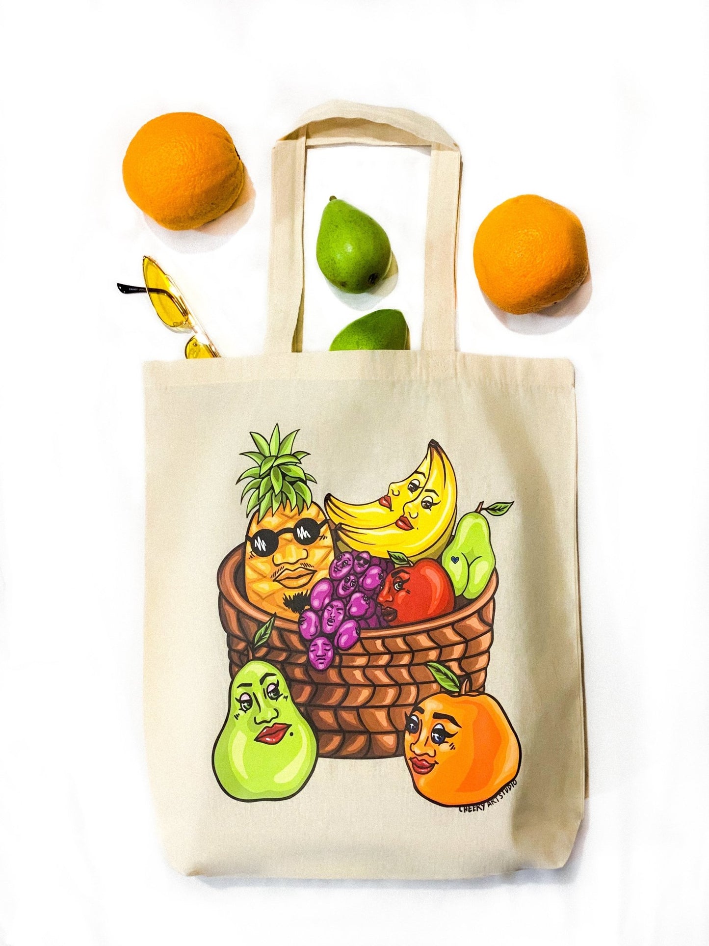 Fruit Booty Grocery Tote Bag - Cheeky Art Studio