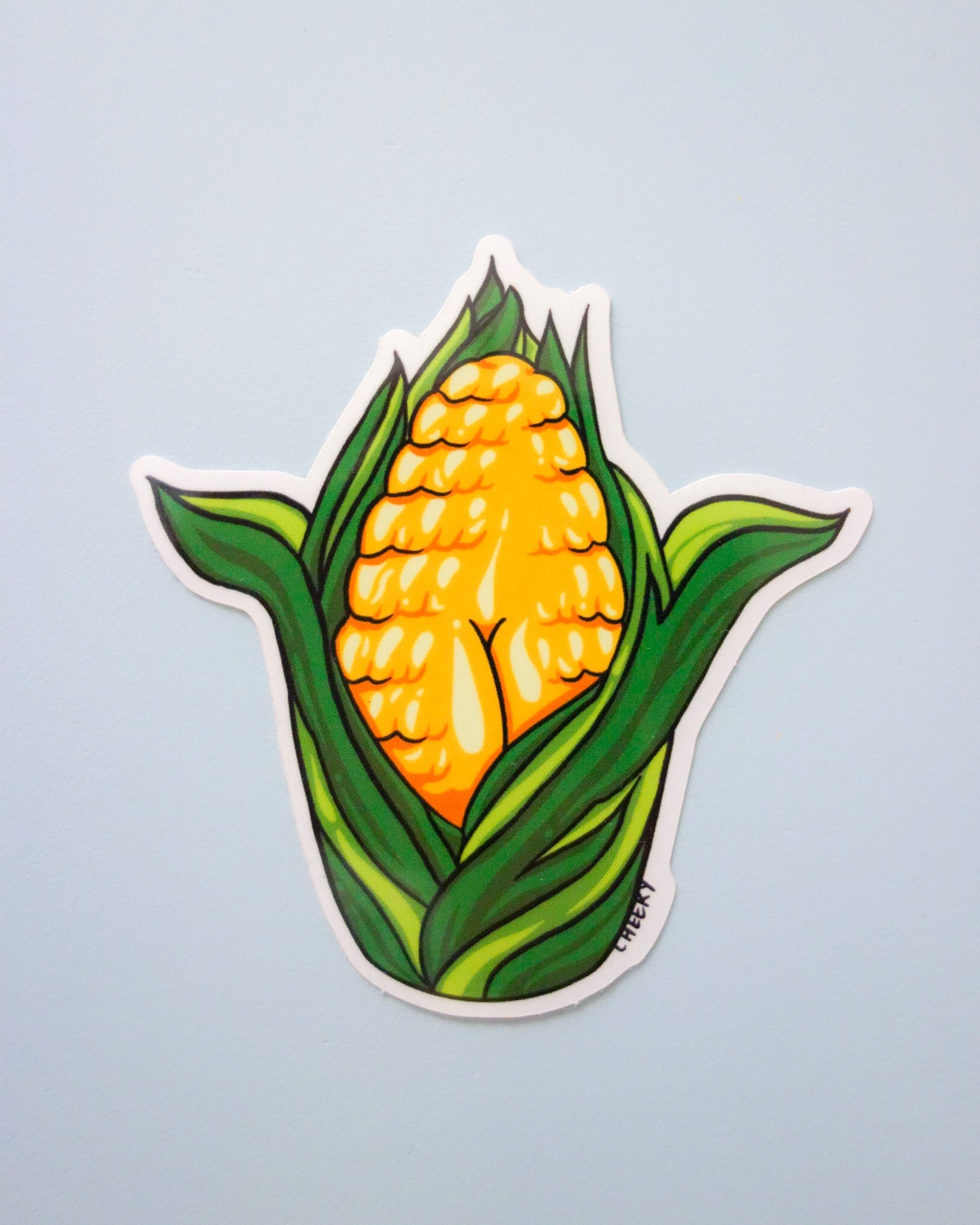 It’s Corn! Vinyl Sticker - Cheeky Art Studio - allison thompson - allisthompson - art - Electronics Stickers & Decals - Portland, Oregon - Asian American Artist