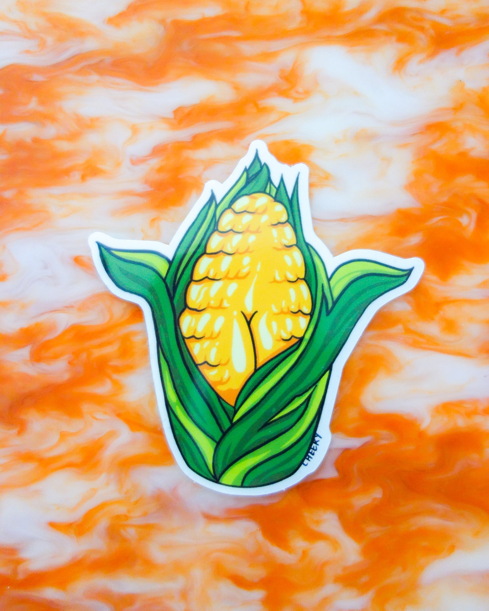 It’s Corn! Vinyl Sticker - Cheeky Art Studio - allison thompson - allisthompson - art - Electronics Stickers & Decals - Portland, Oregon - Asian American Artist