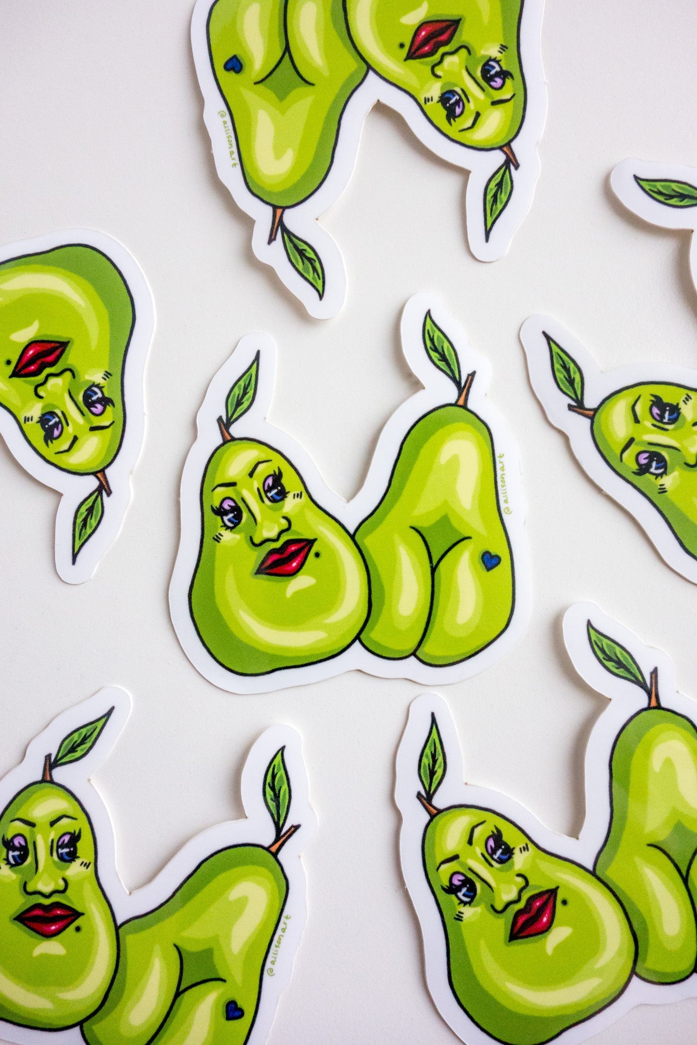 Pear Booty Vinyl Sticker - Cheeky Art Studio