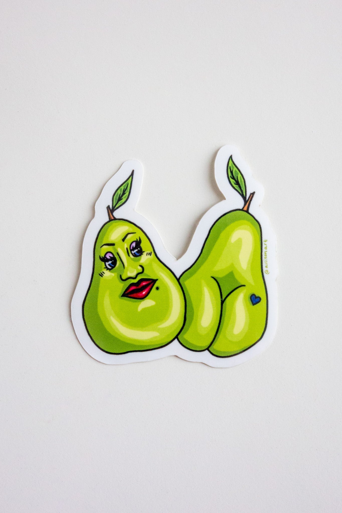 Pear Booty Vinyl Sticker - Cheeky Art Studio