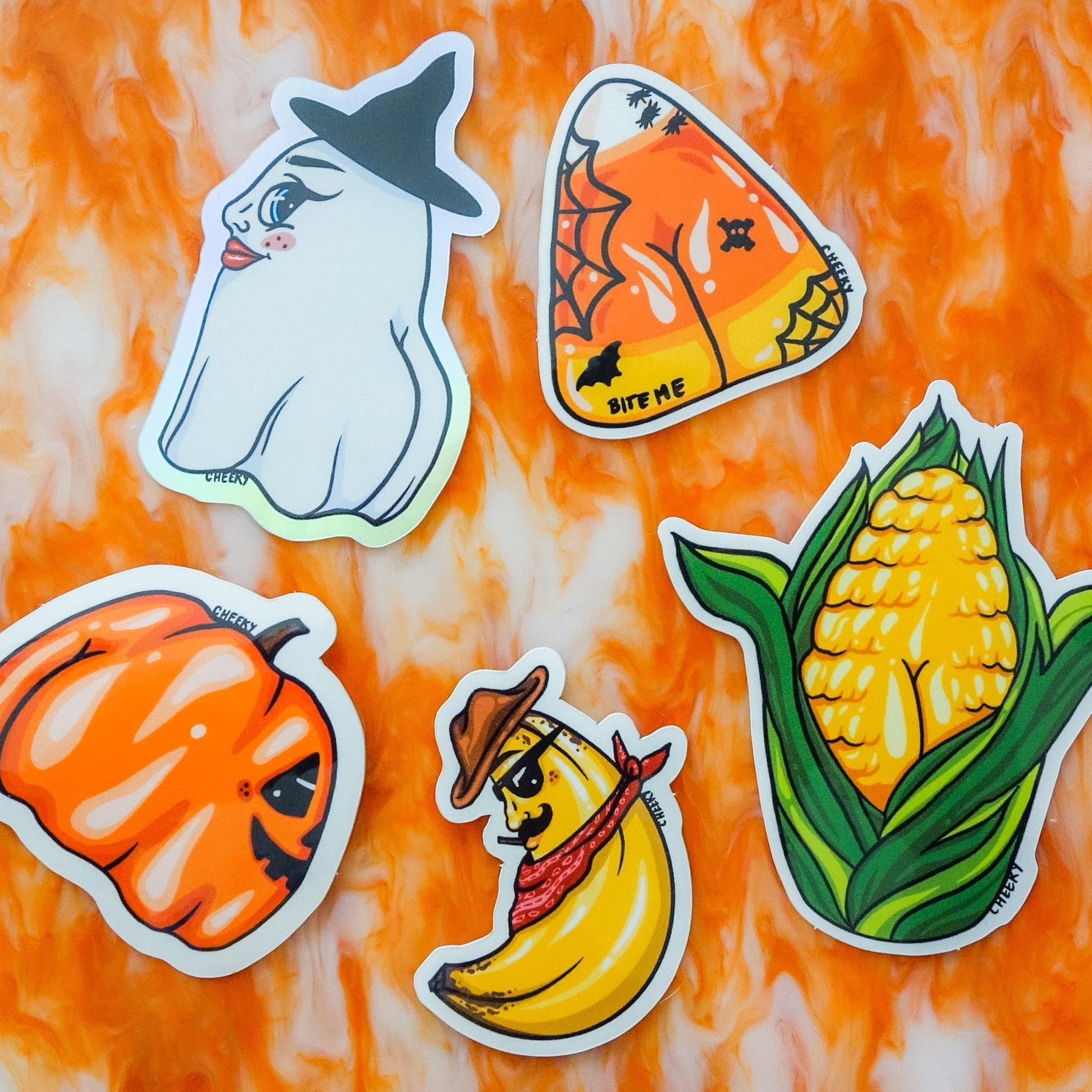 Spooky Holo Ghost Vinyl Sticker - Cheeky Art Studio - allison thompson - allisthompson - art - Electronics Stickers & Decals - Portland, Oregon - Asian American Artist
